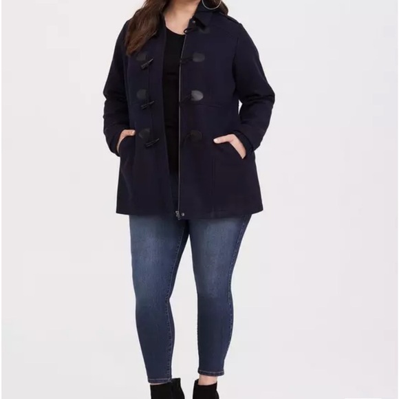 Torrid  Toggle Front Hooded Knit Coat Size 0 | L |  12 - Picture 2 of 8